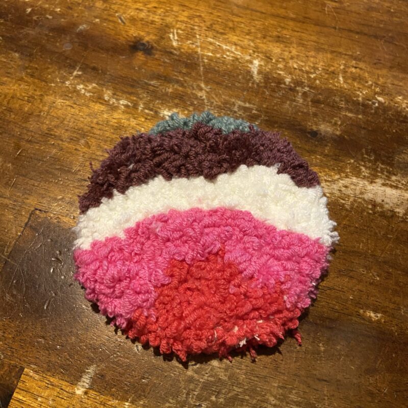 An abstract design on a coaster